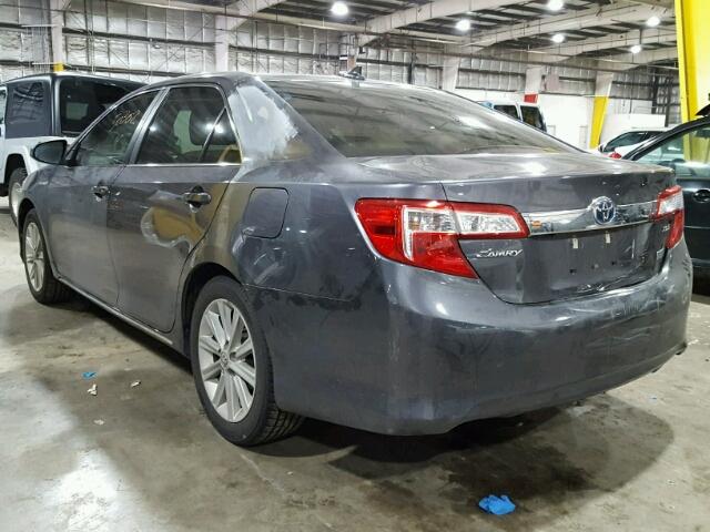 4T1BD1FK3EU120589 - 2014 TOYOTA CAMRY HYBR GRAY photo 3