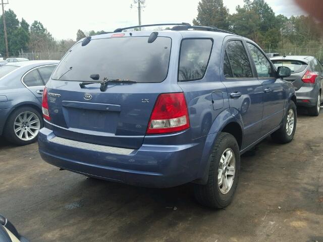 KNDJC733535170484 - 2003 KIA SORENTO EX BLUE photo 4