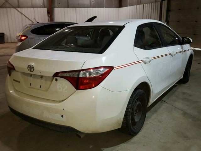 2T1BURHE9FC282347 - 2015 TOYOTA COROLLA L WHITE photo 4