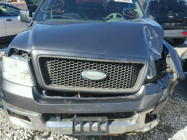 1FTRW14W04KB76955 - 2004 FORD F150 SUPER GRAY photo 7