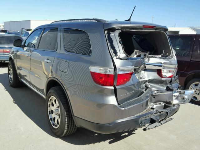 1C4RDHDG8DC559091 - 2013 DODGE DURANGO CR GRAY photo 3