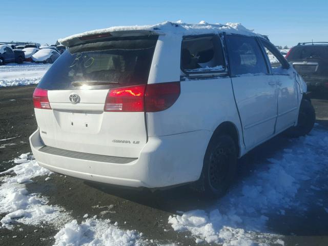 5TDZA23CX4S155096 - 2004 TOYOTA SIENNA CE WHITE photo 4