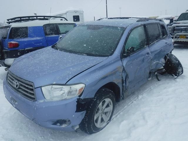 JTEES41A082022994 - 2008 TOYOTA HIGHLANDER BLUE photo 2