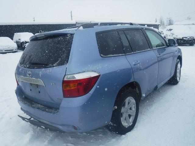 JTEES41A082022994 - 2008 TOYOTA HIGHLANDER BLUE photo 4