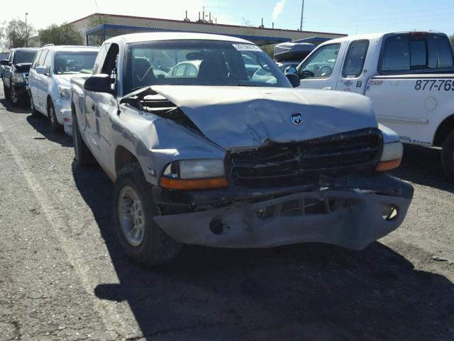 1B7GL22X5YS519587 - 2000 DODGE DAKOTA GRAY photo 1