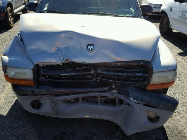 1B7GL22X5YS519587 - 2000 DODGE DAKOTA GRAY photo 7