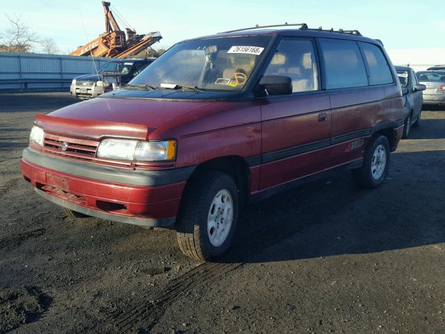 JM3LV5238P0535422 - 1993 MAZDA MPV WAGON RED photo 2