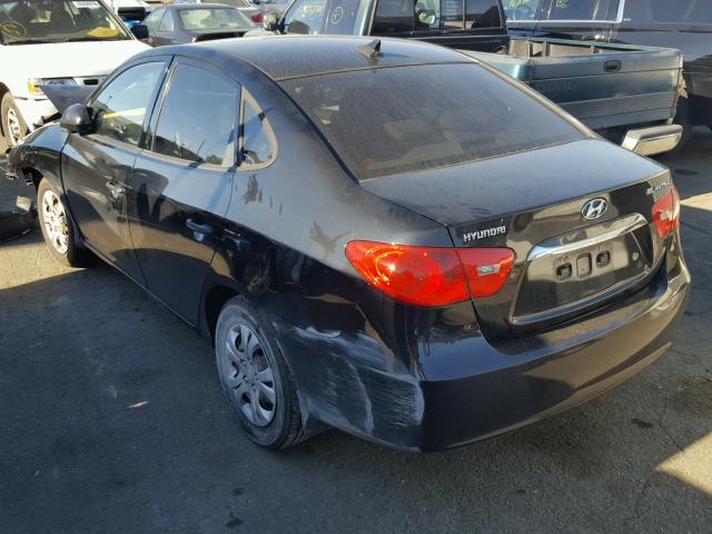 KMHDU4ADXAU941119 - 2010 HYUNDAI ELANTRA BL BLACK photo 3