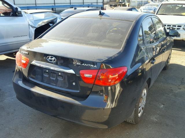 KMHDU4ADXAU941119 - 2010 HYUNDAI ELANTRA BL BLACK photo 4