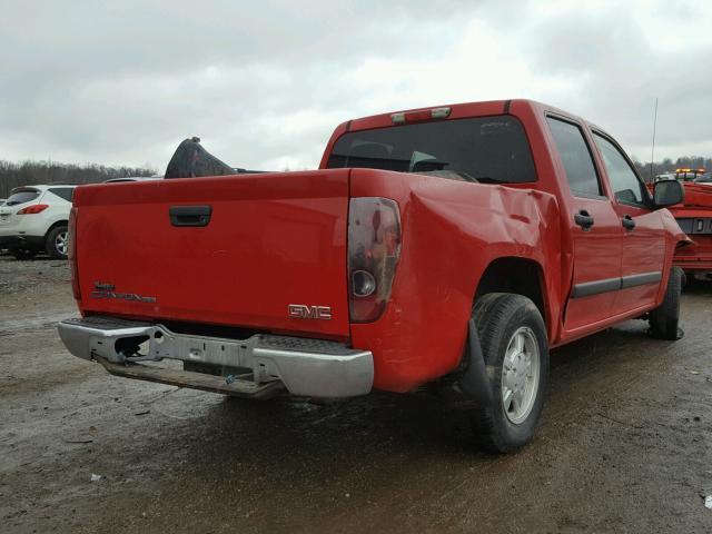 1GTCS139778107730 - 2007 GMC CANYON RED photo 4