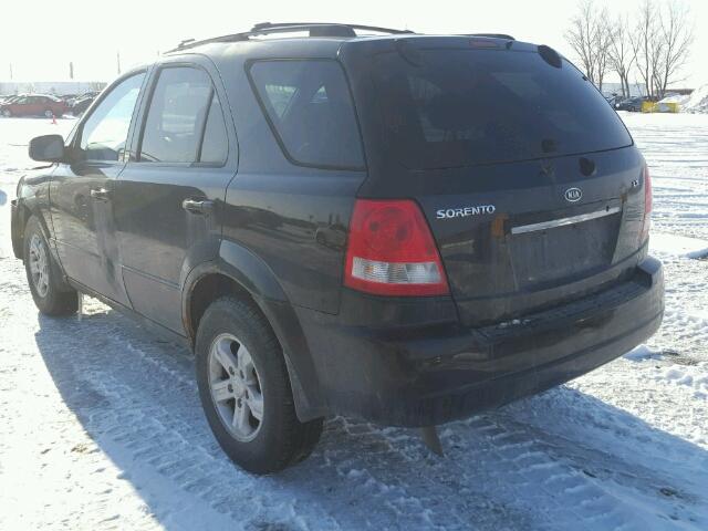 KNDJC733355392105 - 2005 KIA SORENTO EX BLACK photo 3