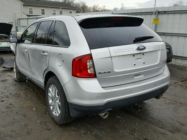 2FMDK4JC8CBA25335 - 2012 FORD EDGE SEL SILVER photo 3