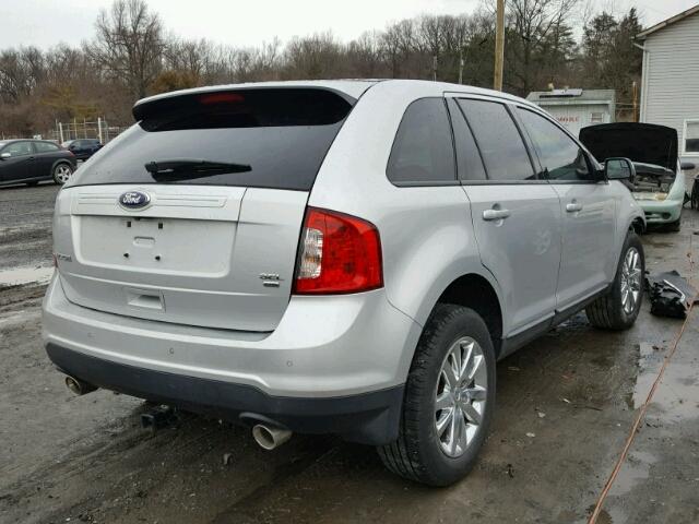 2FMDK4JC8CBA25335 - 2012 FORD EDGE SEL SILVER photo 4