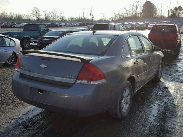 2G1WT58K081251873 - 2008 CHEVROLET IMPALA LT CHARCOAL photo 4