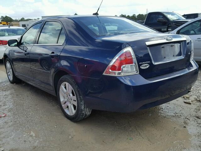 3FAHP08Z57R169853 - 2007 FORD FUSION SEL BLUE photo 3