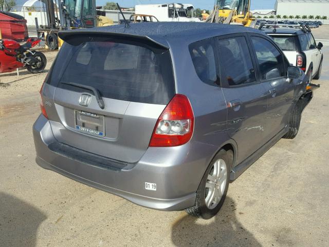 JHMGD38618S036162 - 2008 HONDA FIT SPORT SILVER photo 4