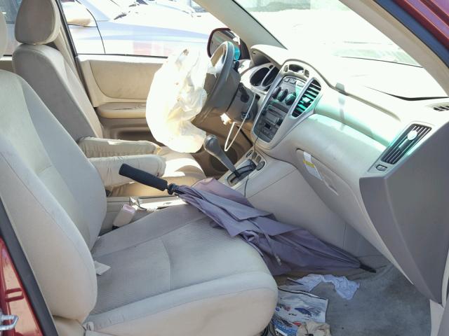 JTEDP21A340016596 - 2004 TOYOTA HIGHLANDER MAROON photo 5