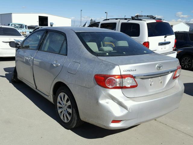 JTDBU4EE1C9176614 - 2012 TOYOTA COROLLA BA SILVER photo 3