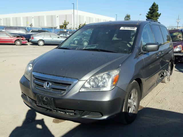 5FNRL38457B414636 - 2007 HONDA ODYSSEY EX GRAY photo 2