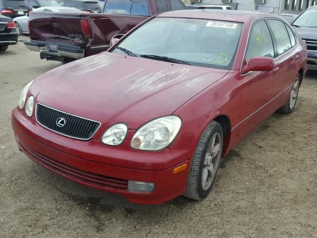 JT8BH68X9W0004979 - 1998 LEXUS GS 400 BURGUNDY photo 2