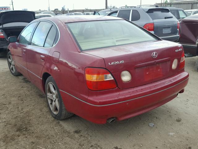 JT8BH68X9W0004979 - 1998 LEXUS GS 400 BURGUNDY photo 3