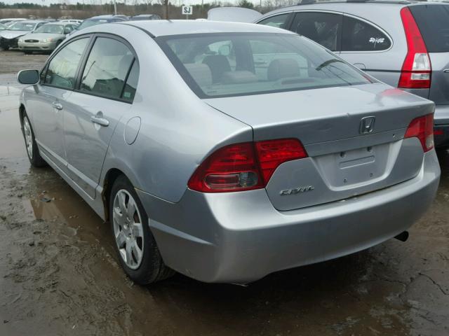 2HGFA15596H501329 - 2006 HONDA CIVIC LX SILVER photo 3