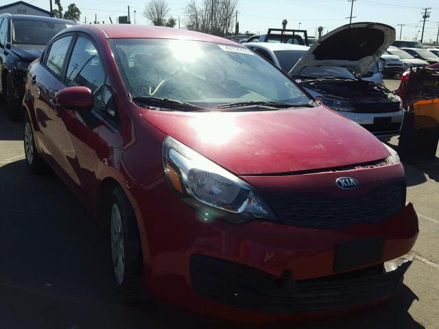 KNADM4A32E6414145 - 2014 KIA RIO LX RED photo 1