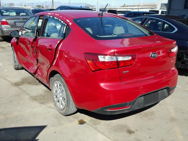 KNADM4A32E6414145 - 2014 KIA RIO LX Կարմիր լուսանկար 3