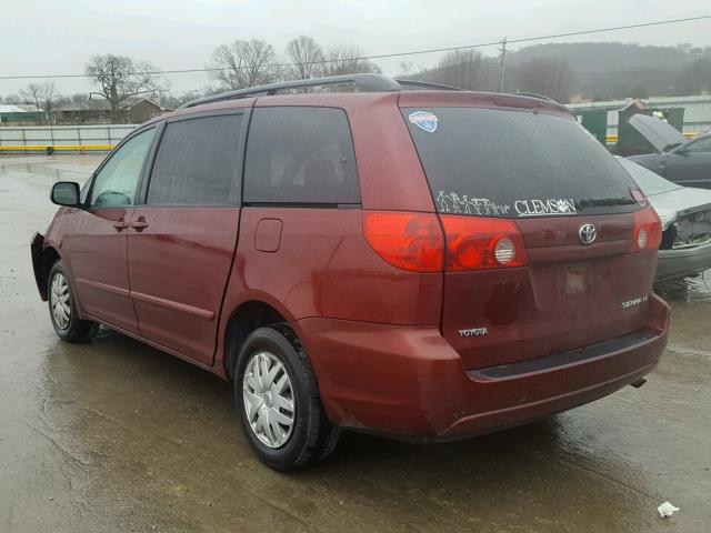 5TDZA23C06S543120 - 2006 TOYOTA SIENNA CE MAROON photo 3