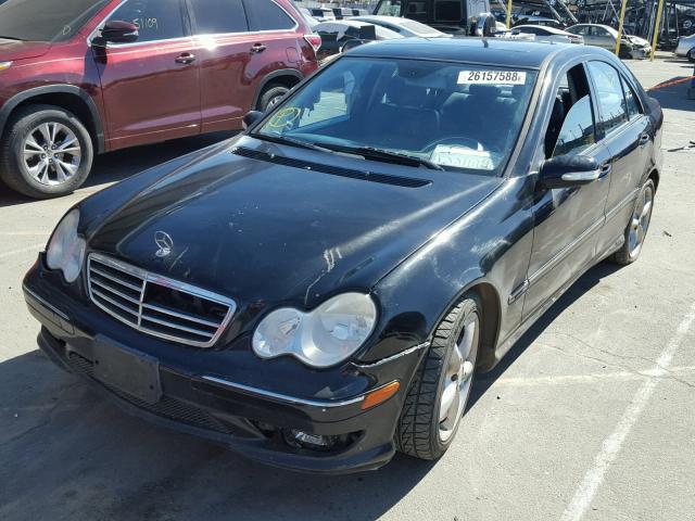 WDBRF40J95F658702 - 2005 MERCEDES-BENZ C 230K SPO BLACK photo 2