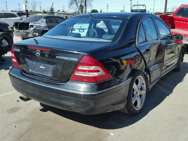 WDBRF40J95F658702 - 2005 MERCEDES-BENZ C 230K SPO BLACK photo 4