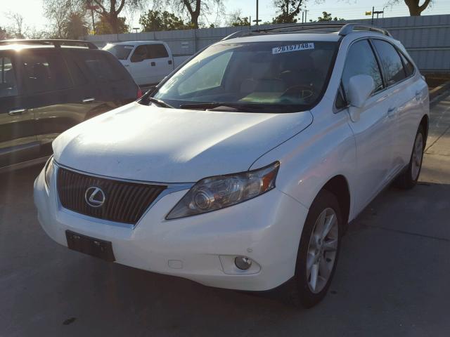 2T2ZK1BA0BC047790 - 2011 LEXUS RX 350 WHITE photo 2