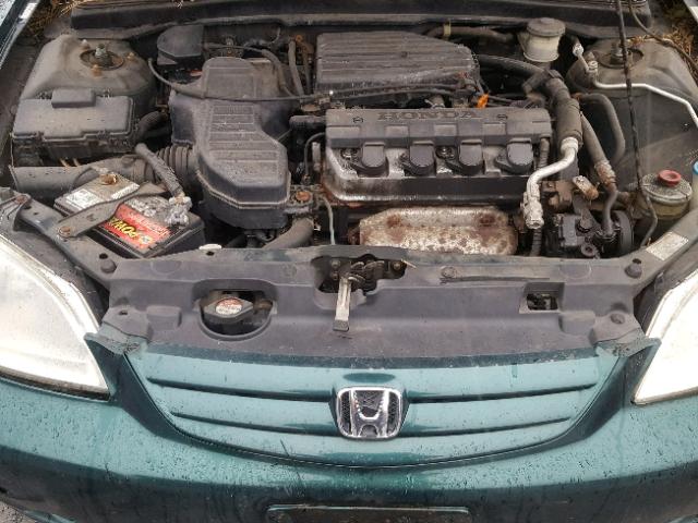 2HGES16572H575012 - 2002 HONDA CIVIC LX GREEN photo 7