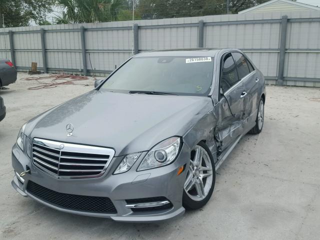 WDDHF5KB4CA587384 - 2012 MERCEDES-BENZ E 350 GRAY photo 2