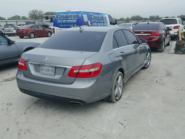 WDDHF5KB4CA587384 - 2012 MERCEDES-BENZ E 350 GRAY photo 4