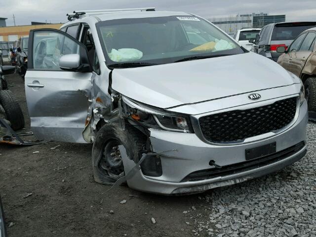 KNDMB5C14G6210427 - 2016 KIA SEDONA LX SILVER photo 1