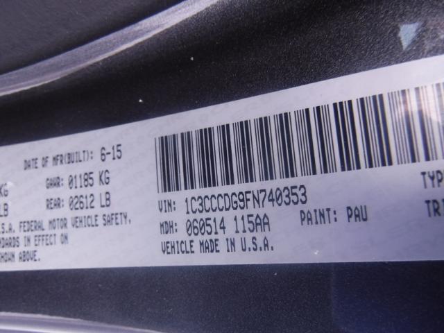 1C3CCCDG9FN740353 - 2015 CHRYSLER 200 S 灰色 照片 10