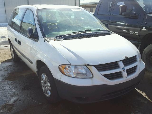 1D8GP25E76B692444 - 2006 DODGE CARAVAN SE WHITE photo 1