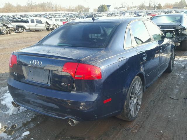 WAUBF78E86A258525 - 2006 AUDI A4 S-LINE BLUE photo 4