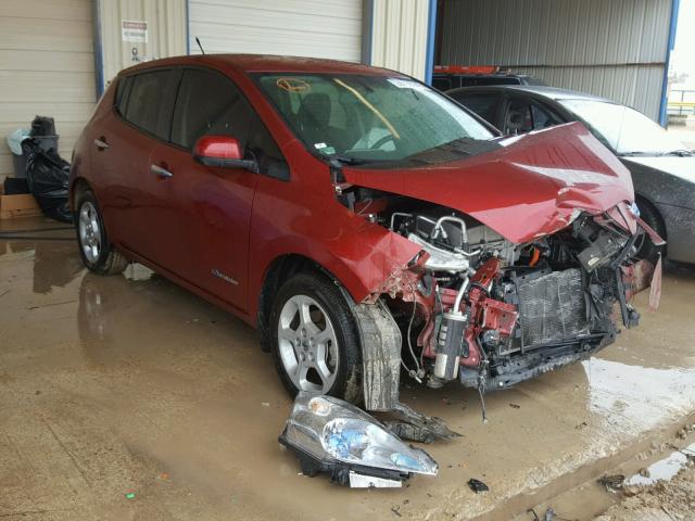 1N4AZ0CP9DC424399 - 2013 NISSAN LEAF S MAROON photo 1