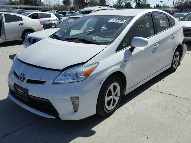 JTDKN3DU7D0347971 - 2013 TOYOTA PRIUS WHITE photo 2