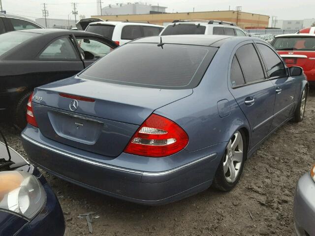 WDBUF70J63A168532 - 2003 MERCEDES-BENZ E 500 BLUE photo 4