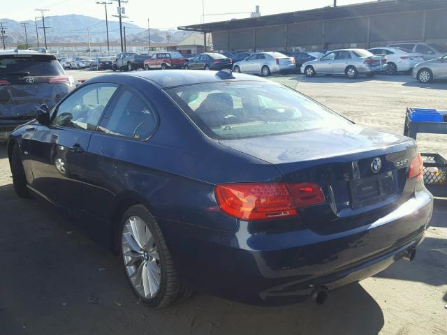 WBAKG7C52BE598602 - 2011 BMW 335 I BLUE photo 3