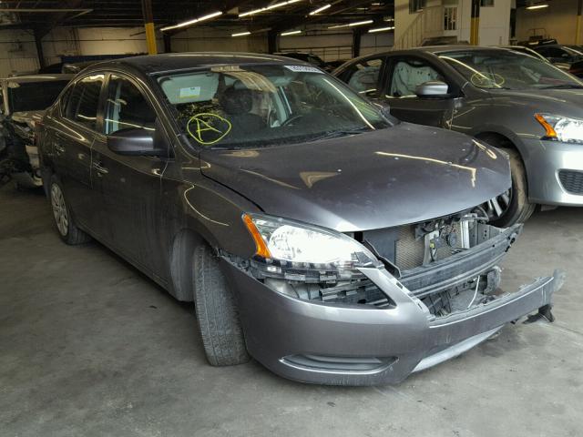 3N1AB7AP5FY239080 - 2015 NISSAN SENTRA S GRAY photo 1