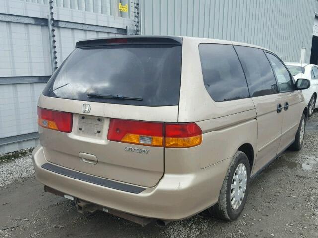 2HKRL18502H587746 - 2002 HONDA ODYSSEY LX TAN photo 4