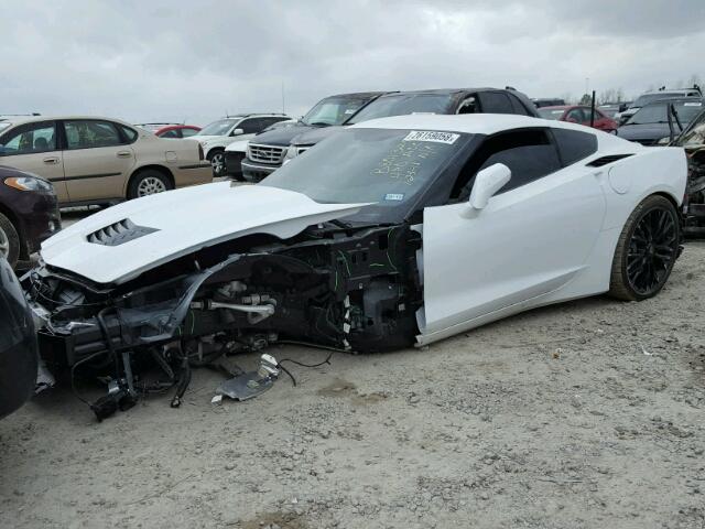 1G1YB2D78J5103938 - 2018 CHEVROLET CORVETTE S WHITE photo 2