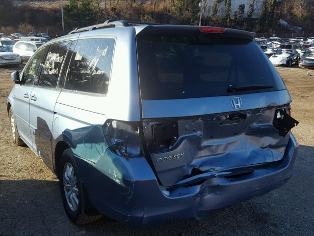 5FNRL3H5XAB093449 - 2010 HONDA ODYSSEY EX BLUE photo 3