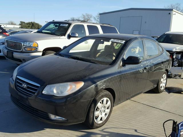 KMHDU46D87U262533 - 2007 HYUNDAI ELANTRA GL BLACK photo 2