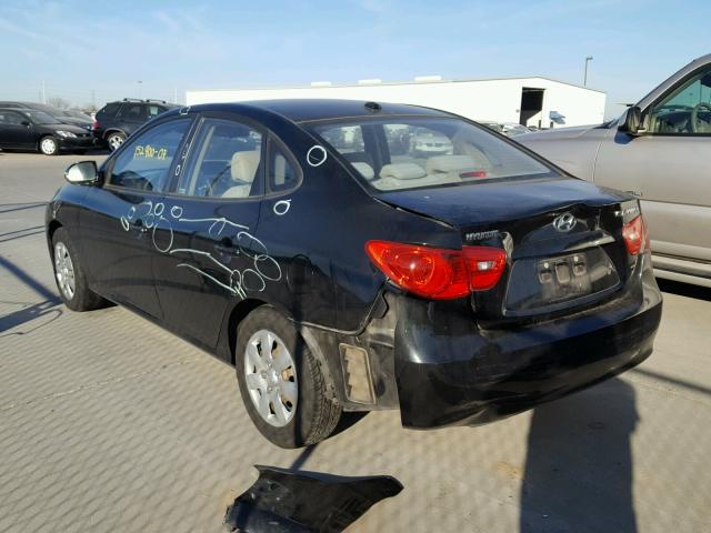 KMHDU46D87U262533 - 2007 HYUNDAI ELANTRA GL BLACK photo 3