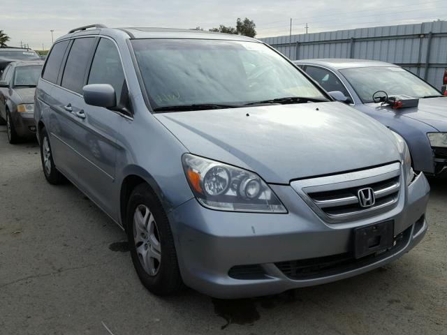 5FNRL387X7B102354 - 2007 HONDA ODYSSEY EX BLUE photo 1